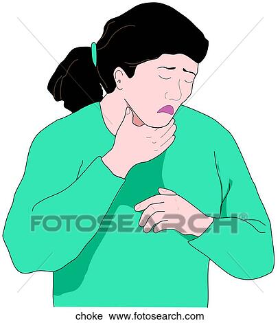 Clip Art - Choking Sign. Fotosearch