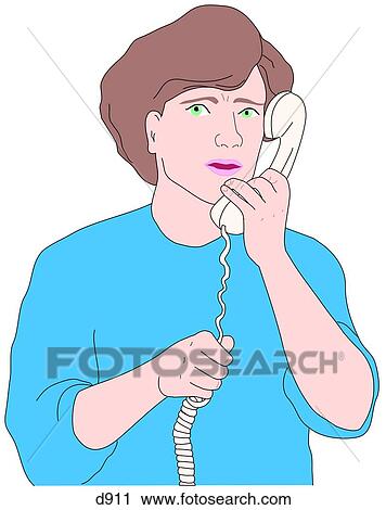 Dialing 911 for Emergency View Large Illustration Clip Art - Dialing 911 for Emergency. Fotosearch