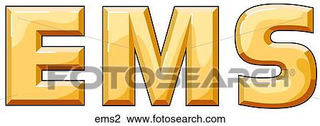 EMS Type View Large Illustration Drawing - EMS Type. Fotosearch