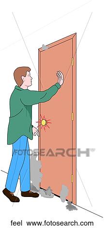Drawing - Feeling Door for Heat. Fotosearch