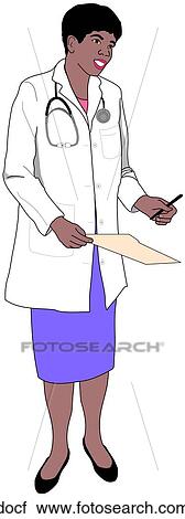 Clip Art - Female Doctor. Fotosearch