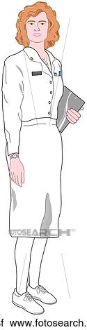 Female Nurse View Large Illustration Clip Art - Female Nurse. Fotosearch