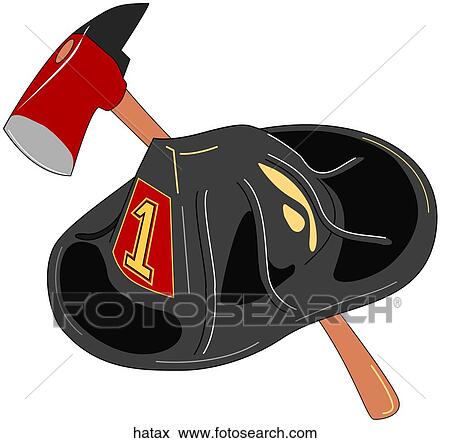 Stock Illustration - Fireman's Hat and Axe. Fotosearch