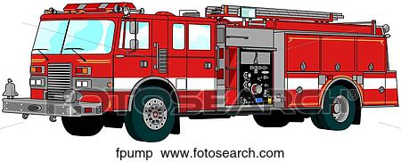 Firetruck-Water Pumper View Large Illustration Stock Illustration - Firetruck-Water Pumper. Fotosearch
