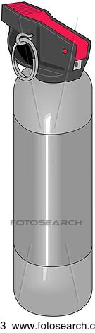 Halon Extinguisher View Large Illustration Drawing - Halon Extinguisher. Fotosearch
