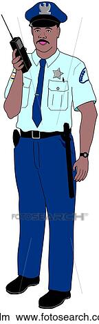Male Police Officer View Large Illustration Stock Illustration - Male Police Officer. Fotosearch
