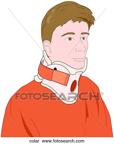 Stock Illustration - Neck Brace-Collar. Fotosearch