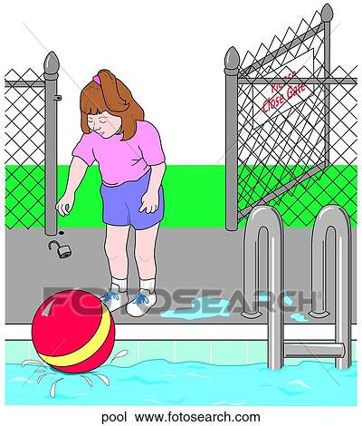Drawing - Pool Safety. Fotosearch
