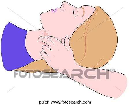 Pulse-Carotid Artery View Large Illustration Stock Illustration - Pulse-Carotid Artery. Fotosearch