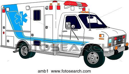Truck Style Ambulance View Large Illustration Clip Art - Truck Style Ambulance. Fotosearch