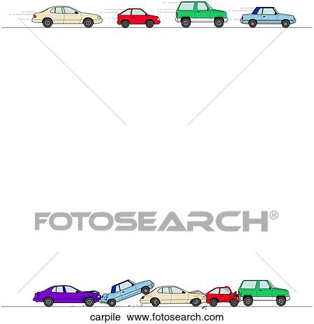 Car Pile Up Border View Large Illustration Clip Art - Car Pile Up Border. Fotosearch