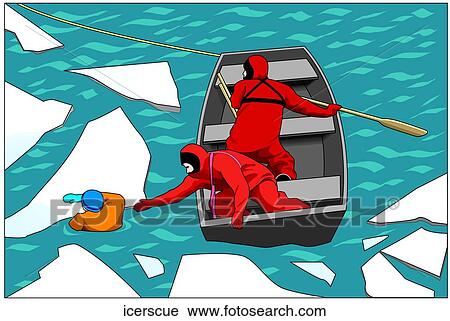 Ice Rescue View Large Illustration Clip Art - Ice Rescue. Fotosearch