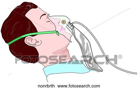 Non-Rebreathing Mask View Large Illustration Drawing - Non-Rebreathing Mask. Fotosearch
