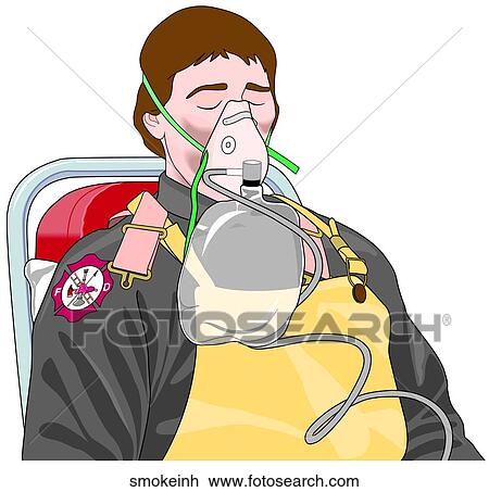Smoke Inhalation View Large Illustration Drawing - Smoke Inhalation. Fotosearch