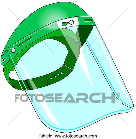 Face Shield View Large Illustration Clip Art - Face Shield. Fotosearch