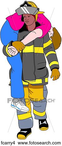 Fire Fighter's Carry Step 4 View Large Illustration Stock Illustration - Fire Fighter's Carry Step 4. Fotosearch