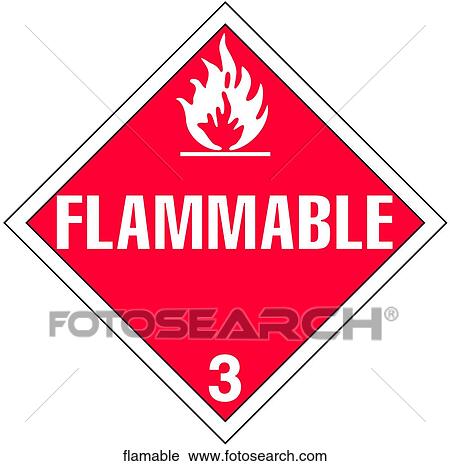Clip Art - Flammable. Fotosearch