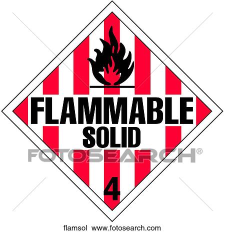 Flammable Solid View Large Illustration Drawing - Flammable Solid. Fotosearch