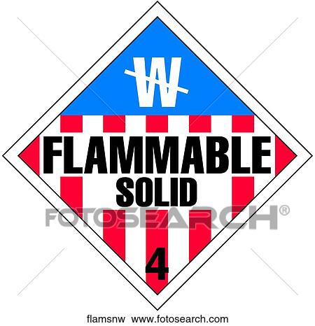 Flammable Solid No Water View Large Illustration Stock Illustration - Flammable Solid No Water. Fotosearch