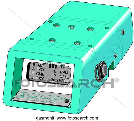 Gas Monitor View Large Illustration Stock Illustration - Gas Monitor. Fotosearch