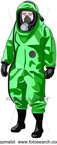 Stock Illustration - Hazmat Suit. Fotosearch