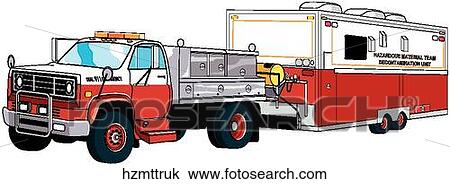Hazmat Truck View Large Illustration Drawing - Hazmat Truck. Fotosearch