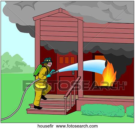 House Fire View Large Illustration Stock Illustration - House Fire. Fotosearch