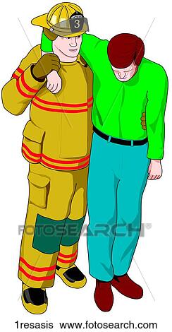 Stock Illustration - One Rescuer Assist. Fotosearch
