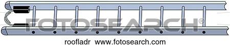 Stock Illustration - Roof Ladder. Fotosearch