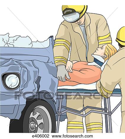 Car extrication View Large Illustration Drawing - Car extrication. Fotosearch