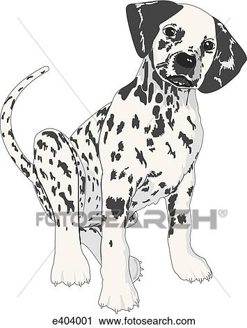 Dalmation dog View Large Illustration Clip Art - Dalmation dog. Fotosearch