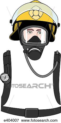 Dress a male firefighter, SCBA and helmet View Large Illustration Stock Illustration - Dress a male firefighter, SCBA and helmet. Fotosearch