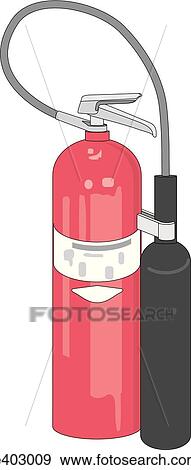 Stock Illustration - Fire extinguisher, carbon dioxide. Fotosearch