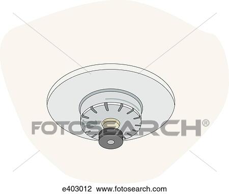 Fire sprinkler head 1 View Large Illustration Drawing - Fire sprinkler head 1. Fotosearch