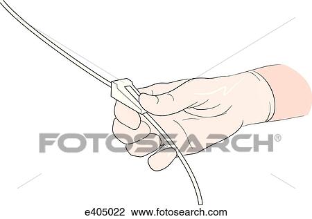 Giving drugs IV, step 2 View Large Illustration Drawing - Giving drugs IV, step 2. Fotosearch