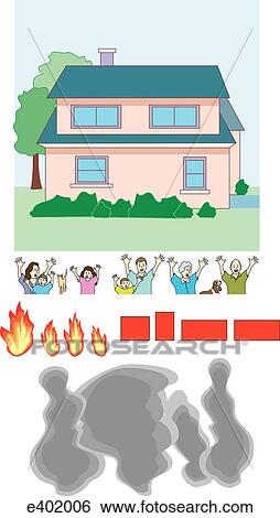 House on fire, right side View Large Illustration Stock Illustration - House on fire, right side. Fotosearch