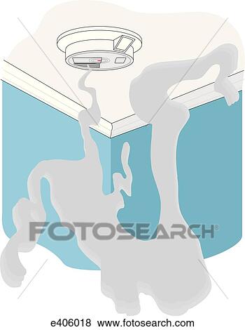 Smoke detector View Large Illustration Stock Illustration - Smoke detector. Fotosearch