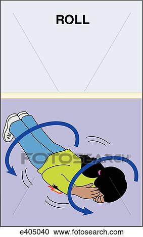 Stop, drop and roll technique, roll View Large Illustration Clipart - Stop, drop and roll technique, roll. Fotosearch