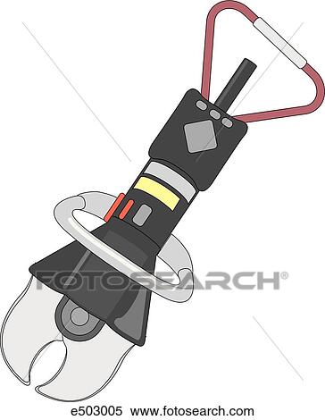 A cutter type extraction tool used by rescue teams. View Large Illustration Stock Illustration - A cutter type extraction tool used by rescue teams.. Fotosearch