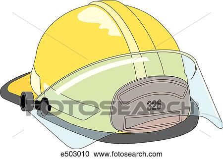 Clipart - Contemporary style firedome helmet for high impact protection.. Fotosearch