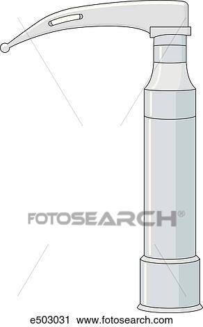 Clip Art - MacIntosh laryngoscope blade used for inserting tracheal and breathing tubes.. Fotosearch