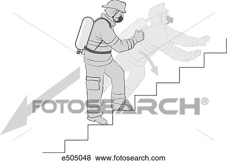 There is less danger of falling a greater distance if walking down backwards. View Large Illustration Stock Illustration - There is less danger of falling a greater distance if walking down backwards.. Fotosearch