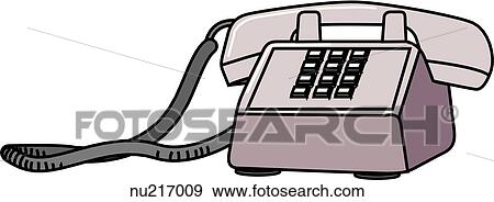 Stock Illustration - A bedside telephone.. Fotosearch