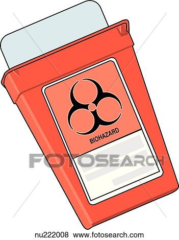 a biohazard waste container. View Large Illustration Stock Illustration - a biohazard waste container.. Fotosearch