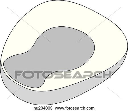 A normal type bedpan. View Large Illustration Drawing - A normal type bedpan.. Fotosearch