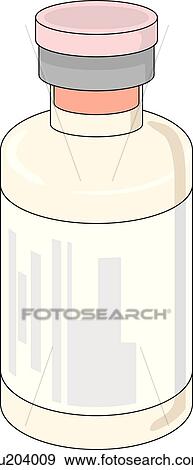 Large light-colored pill bottle. View Large Illustration Stock Illustration - Large light-colored pill bottle.. Fotosearch