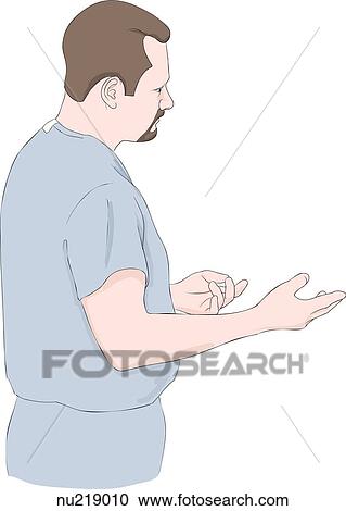 Male nurse explaining something. View Large Illustration Clipart - Male nurse explaining something.. Fotosearch