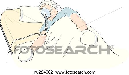 Drawing - Nurse leaning over.. Fotosearch