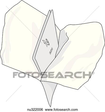 Stock Illustration - Illustration of an opened package of sterile gloves.. Fotosearch