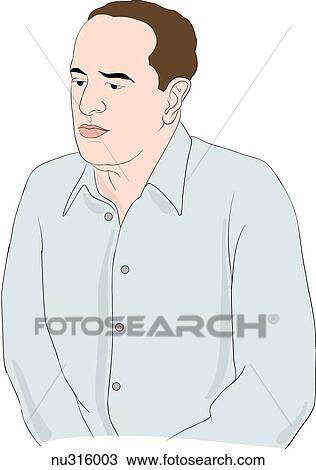 Drawing - Male patient listening intently.. Fotosearch